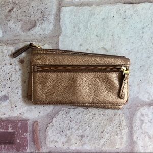 Fossil Golden Long Wallet